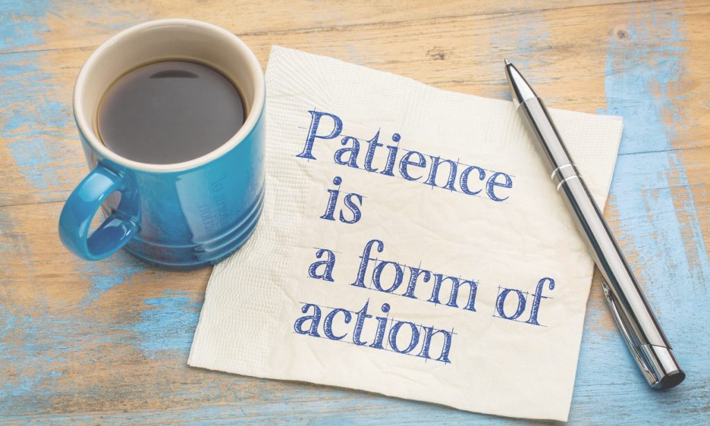 Patience is a form of action