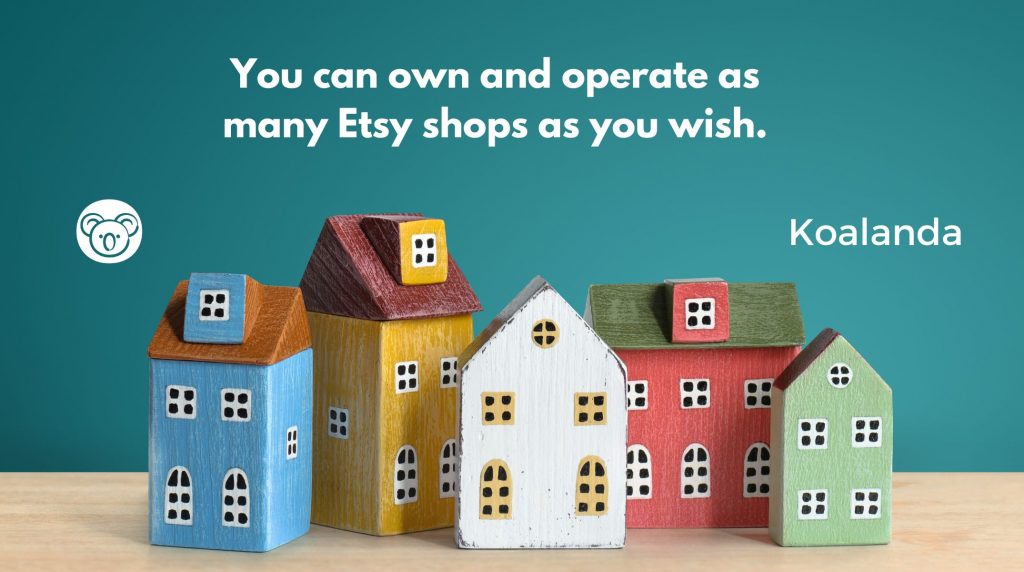 You can own and operate as many Etsy shops as you wish
