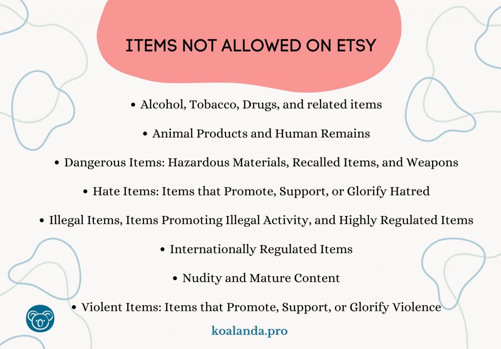 Items not allowed on Etsy