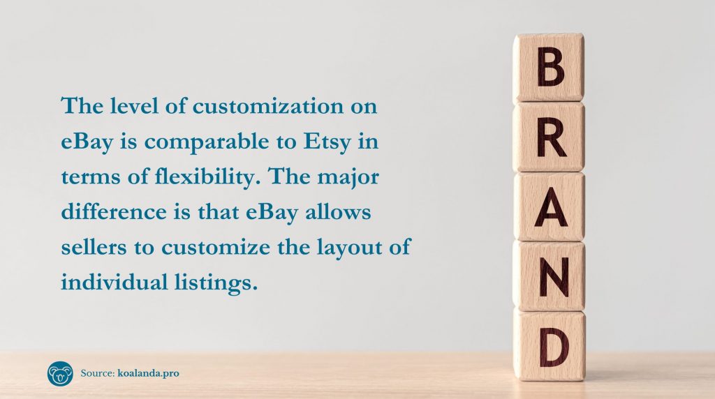 Customization on eBay and on ETSY